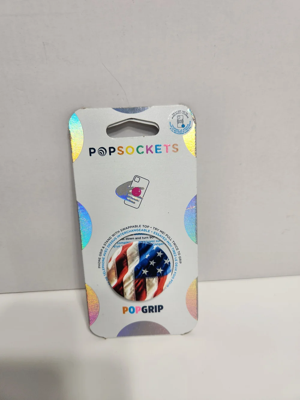 Popsockets PopGrip Phone Grip with American Flag Design - Red, White & Blue
